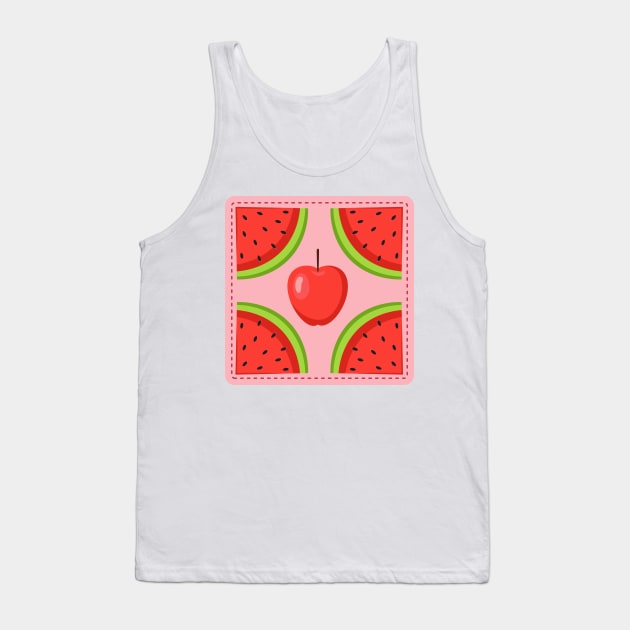 Apple Watermelon Fusion Tank Top by SWON Design